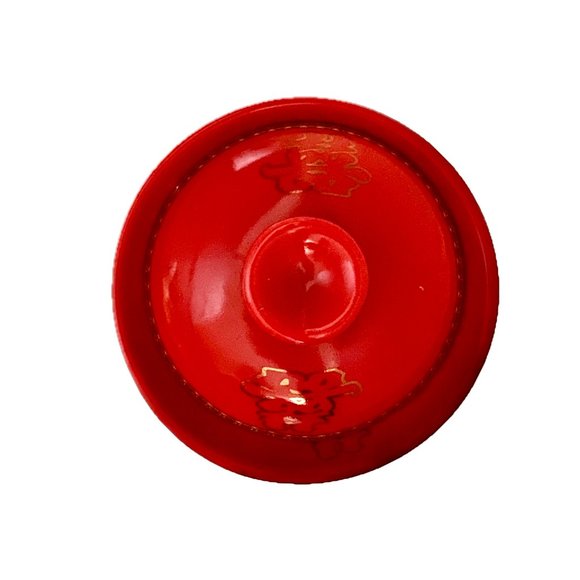 Chinese Gaiwan Red Gold Cup Saucer Bowl Lid Kung Fu Tea Set for 2 EUC - Picture 8 of 16